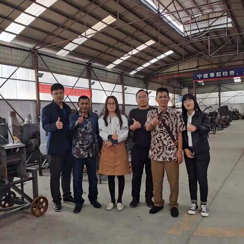 An Indonesian customer visited and purchased our dog food production line.